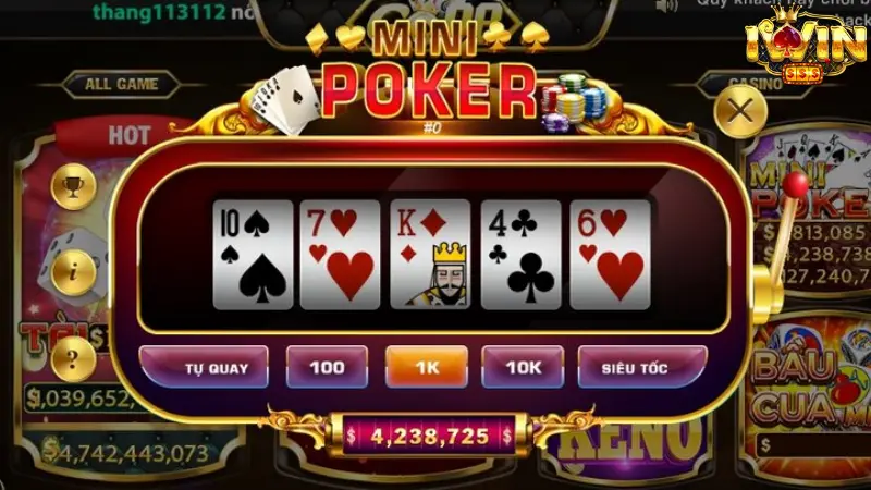 Mini Poker Iwin: Tìm Hiểu Cách Chơi Hiệu Quả Nhất Năm 2025 2 Giới thiệu về Mini poker iWin